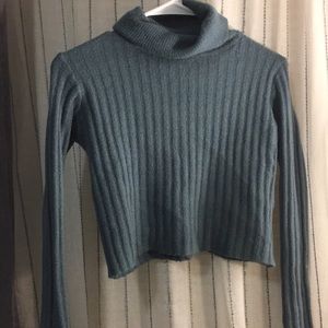 Blue semi turtleneck sweater